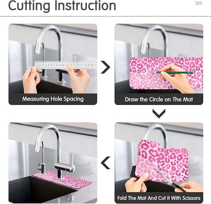 Kitchen Sink Splash Guard 2 PCS 14.7 Inch Sink Faucet Mat Splash Guard