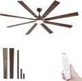 ZMISHIBO 80 Inch Oil Rubbed Bronze Ceiling Fans with Lights and Remote, Indoor/Outdoor Farmhouse Ceiling Fan for Living Room Patio, 6 Speed Reversible Quiet DC Motor, 3CCT, Dual Finish Blades