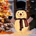 Lighted Snowman Outdoor Christmas Decorations - 28 inch Light up Snowman with LED Lights, Pre-lit Snowman with Top Hat Holiday Ornaments Yard Decor for Home, Lawn and Front Yard