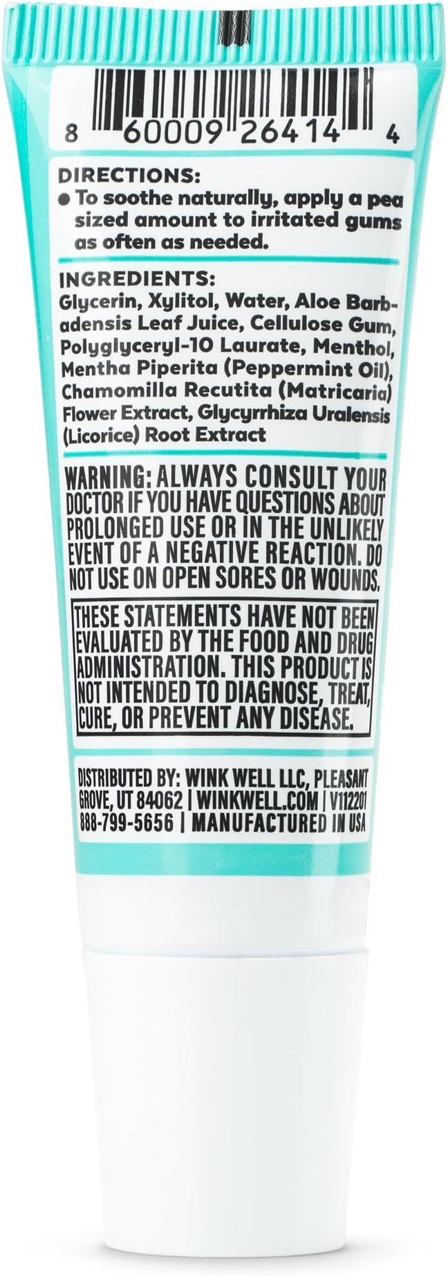 Wink Well Baby Teething Relief for Infants and Kids, Cooling, Soothing Natural Gel for Sore Gums and Other Teething Discomfort, May Be Used As A Toddler Training Toothpaste (15 ml)