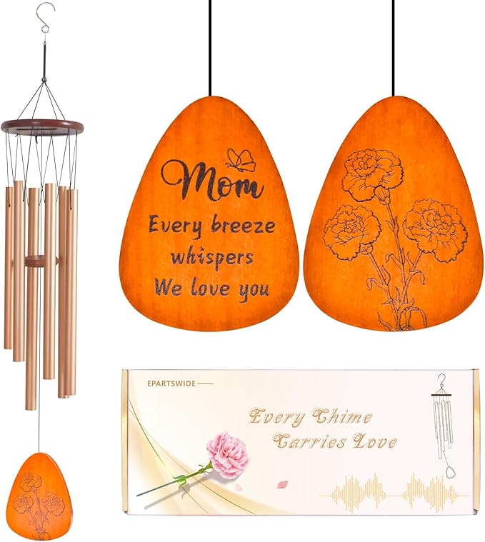 Moms Wind Chimes, Gifts for Mom, Thanksgiving Christmas Mother's Day Best Gift for Mom, Mother Birthday Gift from Daughter Son, Love Reminder Gifts