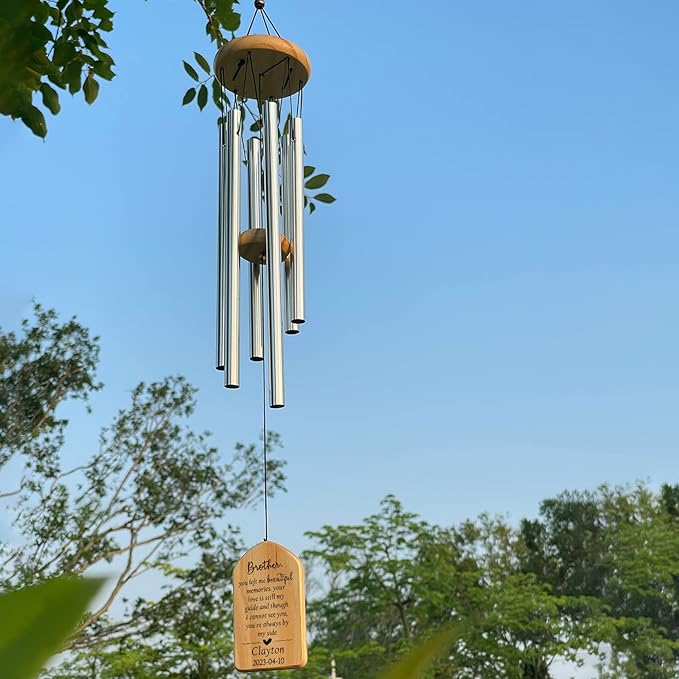 Memorial Wind Chimes - Sympathy Gifts for Loss, Bereavement Gift in Memory, Remembrance & Condolence Gifts
