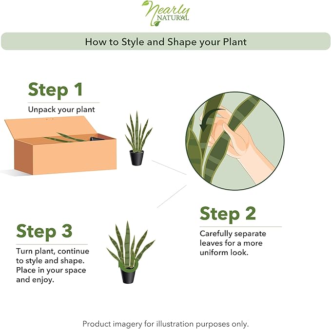 Nearly Natural, Green 4855 35in. Sansevieria with Black Planter