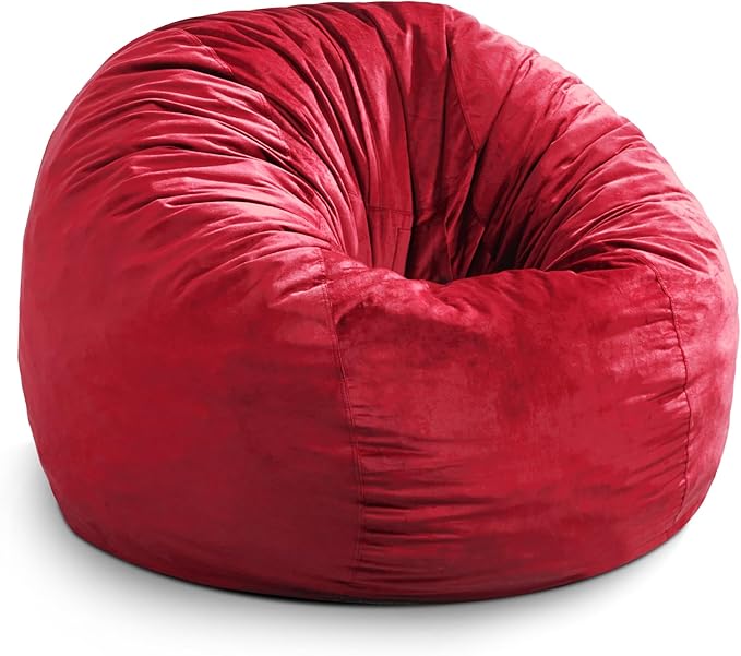 Hobestluk 4FT Bean Bag Chair Giant Bean Bag Chairs for Adults Large Bean Chairs with Removable Cover, Beanbag Chair with Filler, Adult Bean Bag Chairs for Living Room, Bedroom