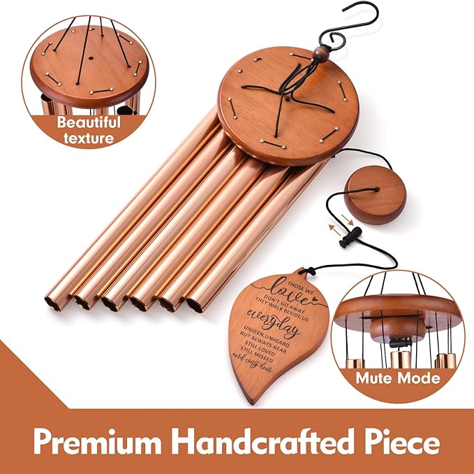 Sympathy Wind Chimes, Memorial Wind Chimes for Loss of Loved One, Bereavement Gift Ideas, Loss of Mother Father Condolence Grief Sympathy Gifts, Send Love and Concern