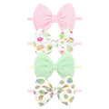 Easter Girls Headbands Bows for Toddler Girls Easter Bunny Ears Hair Bow Baby Girl Headbands with Bows Rabbit Egg Infant Easter Gifts 4 pcs