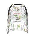 Custom Baby Car Seat Canopy Personalized Car Seat Covers with Name for Baby Boys Girls Customized Cat Nursing Breastfeeding Cover Infant Carseat Canopies Newborn Minky Baby Blanket