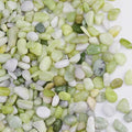 2.5 lbs Jade Pebbles for Indoor Plants, Decorative Pebbles for Bamboo, Vase, 3/8" Plant Gravel for Pots Indoor, Highly Polished Small River Rocks