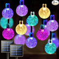Jedavai Solar String Lights Outdoor 2 Pack 200 Led 80FT Multi-Color Crystal Globe Lights with 8 Lighting Modes, Waterproof Solar Powered Patio Lights for Garden Yard Porch Wedding Party Decoration
