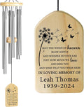 May The Winds of Heaven Blow Softly Sympathy Wind Chime | Personalized Memorial Wind Chimes | Wind Chimes for Loss of Loved One | Custom in Loving Memory | Gifts for Loss of Father, Mother, Family