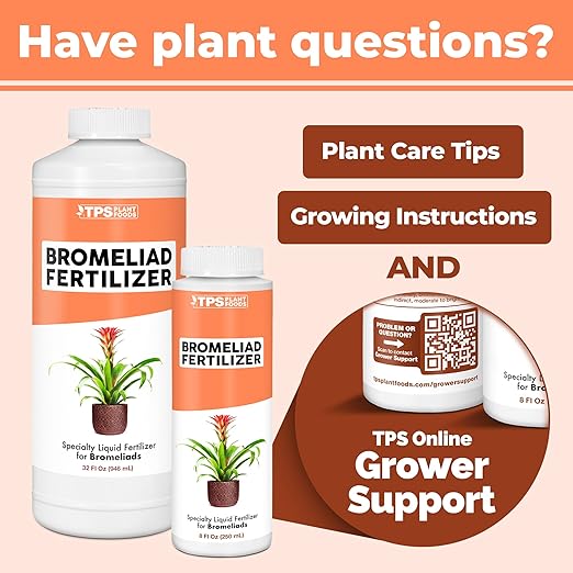 Bromeliad Fertilizer for All Bromeliaceae Plants, Liquid Plant Food 8 oz (250mL)