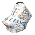 Personalized Baby Car Seat Cover with Name Stroller Canopy Custom Pufferfish Carseat Cover Newborn Baby Boy Girl Nursing Cover for Moms First Birthday Gift