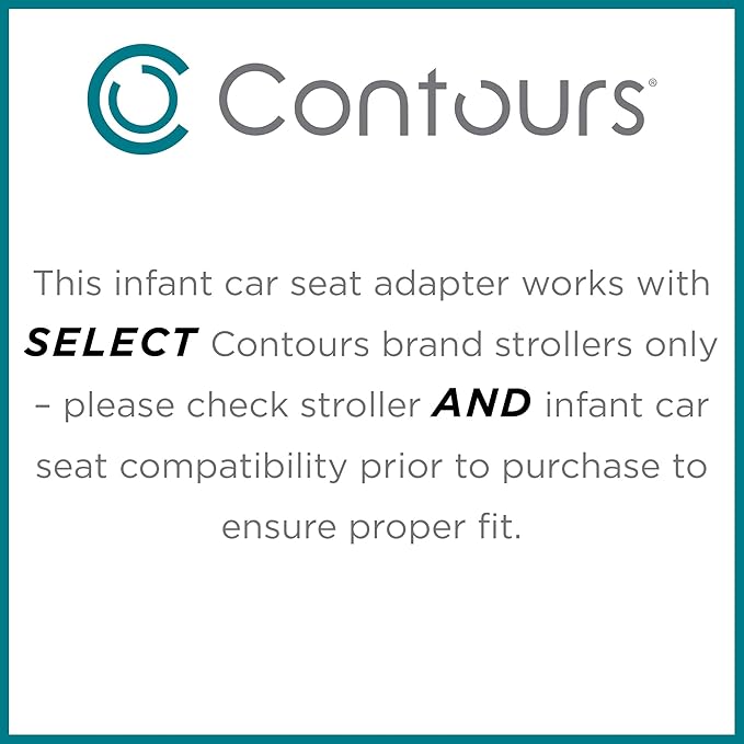 Infant Car Seat Adapter–Compatible with Select Contours Baby Strollers/CarSeats from Chicco, Graco, BabyTrend, Evenflo, Cybex, Maxi-COSI, Peg Perego & Others Check Compatibility to Ensure Proper Fit