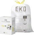 EKO 21 Gallon / 50-90 Liter, Extra-Strong Unscented Garbage Bags, Easy-Dispense