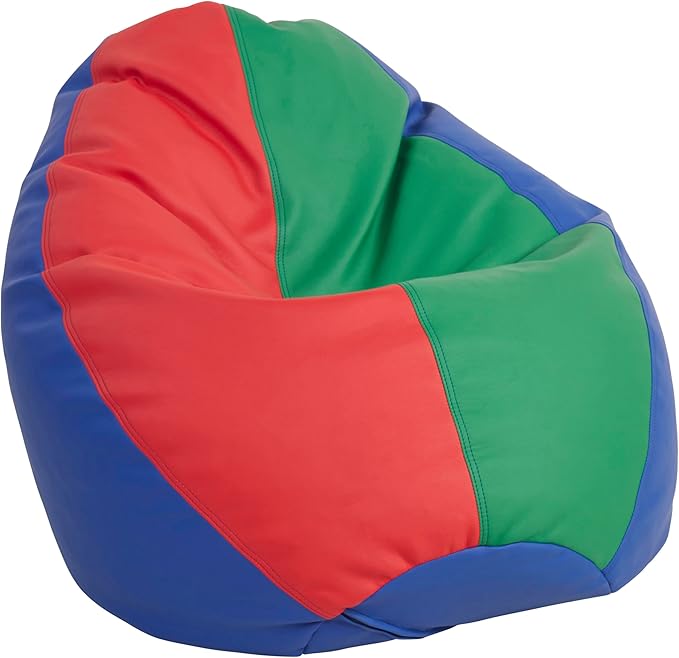 FDP SoftScape Dew Drop Bean Bag Chair with Supportive High-Back Design, For Kids, Teens and Adults, Alternative Seating for Dorms, Schools, Libraries, Daycares or Home - Assorted
