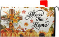 Bless This Home Large Mailbox Covers Magnetic Oversized Thanksgiving Pumpkin Mailbox Cover 25.5x21 inch Fall Mail Box Wrap for Outside Garden