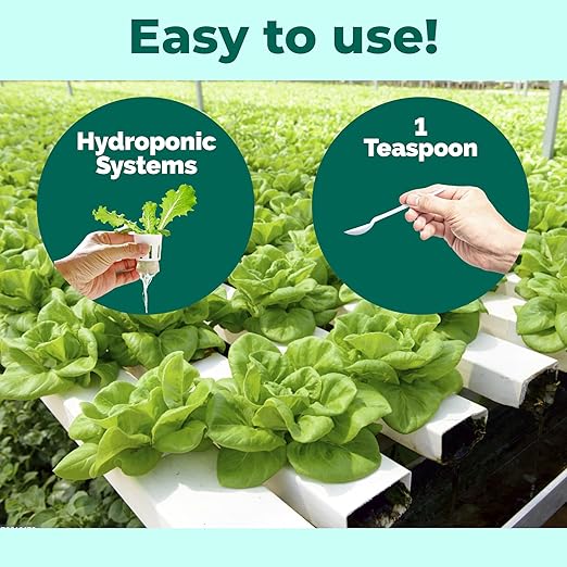 Hydroponic Nutrients for Edible Plants, One Part Complete Liquid Plant Food for Hydroponic Systems, 32 oz (1 Quart)