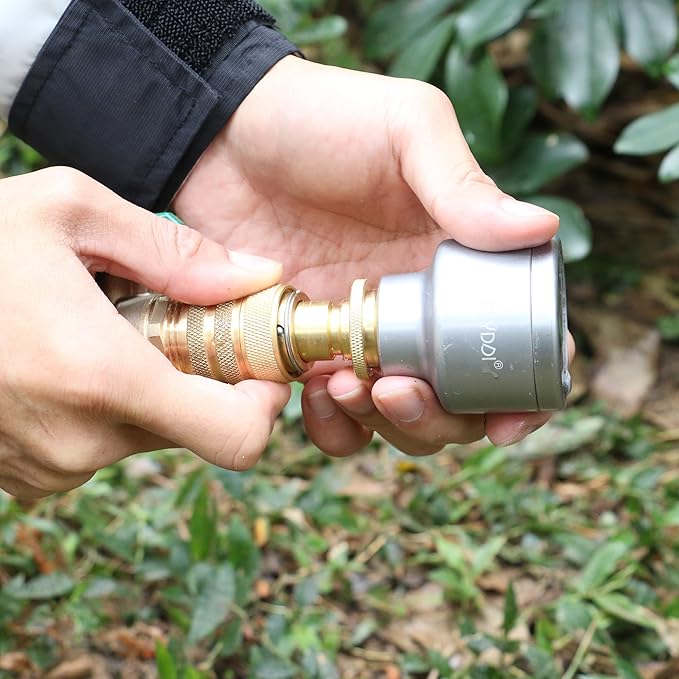 STYDDI Brass Garden Hose Quick Connect Fittings with Water Stop, Solid Brass Hose Quick-Connect Fittings with Auto Shut-off, 3/4 Inch GHT Thread Garden Hose Quick Connector Adapters, 3 Female + 6 Male