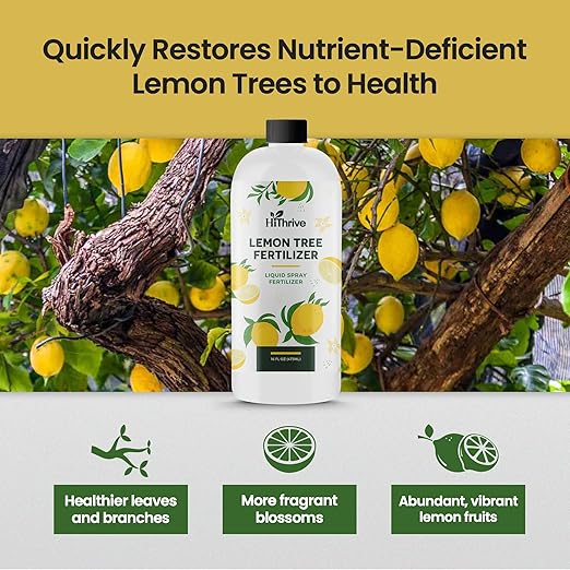 16oz Lemon Tree Fertilizer - Makes 16 Gallons of 2-in-1 Liquid Fertilizer, 4-3-6 NPK Liquid Plant Food with Macronutrients + Micronutrients for Lush Growth, Stronger Roots, and Juicy Lemons