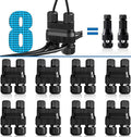 SUNVIE Low Voltage Wire Connector Fastlock2 Landscape Lighting Wire Connectors Waterproof Low Voltage Connector 12-18 Gauge Landscape Wire Connectors for Garden Light Pathway Lights, 8 Pack