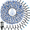 2025 New Christmas Cluster Lights 800 LED with Flowing Twinkling, Firecracker Fairy Lights with 15 Modes & Timer, Waterproof Christmas String Light for Indoor Outdoor Xmas Tree Party Garden Blue White