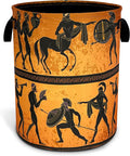 Ancient Greek Warrior Laundry Basket Mural Oxford Cloth Laundry Hamper