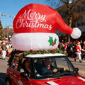 6 FT Inflatable Outdoor Decoration, Santa Hat Christmas Blow Up with LED Lights for Car Roof Xmas Decor