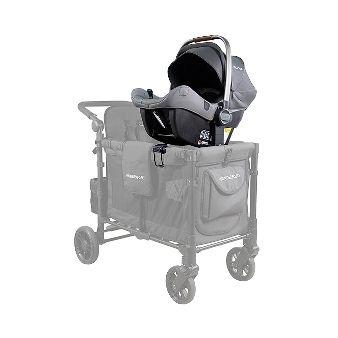 WONDERFOLD Stroller Wagon Car Seat Adapter - Secure Attachment for Infant Car Seat Makes Room for Baby and Another Child Opposite (W2 Series, Not Compatible with L & Pro)