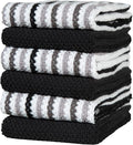 Premium Kitchen Towels | Large Cotton Kitchen Hand Towels | Popcorn Striped