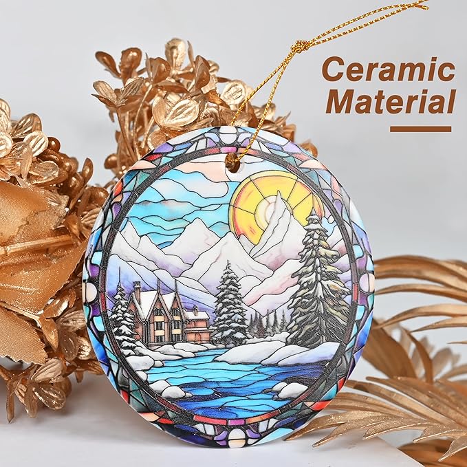 Christmas Ornament, Winter Sunrise Ornament, Christmas Decoration, Heirloom Keepsake, Holiday Ornaments 2023, Xmas Gift Exchange, Gift Idea, Christmas Tree Ornament