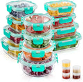 34pcs Glass Food Storage Containers