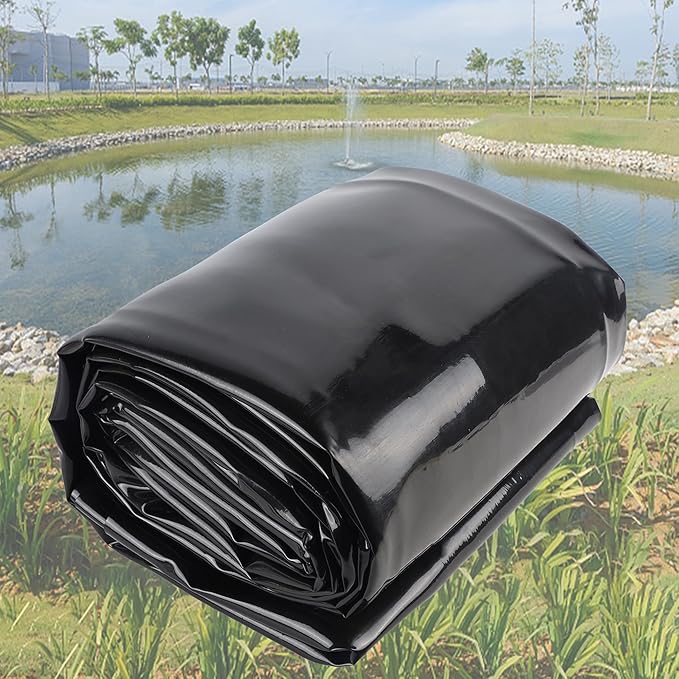 20 x 25 FT Pond Liner, 20 Mil Fish Pond HDPE Liner, Pond Liners for Outdoor Ponds, Koi Ponds, Garden Fountain, Waterfall