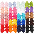 4 inch Hair Bows for Girls in Pairs, 40 Colors Grosgrain Ribbon Bow with Alligator Hair Clips for Baby Girls Toddlers and schoolgirls.
