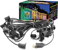 C7 Black Sockets String - 25FT 12" Spacing - Outdoor Christmas Stringer Set