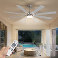 72 Inch Ceiling Fans with Lights and Remote, Dual-Sided Reversible Blades for Versatile Décor, Quiet DC Motor, 120° Wide-Angle Customized Brightness & 3CCT, Damp Rated for Indoor/Outdoor Use