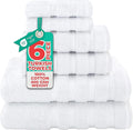 American Soft Linen Luxury 6 Piece Towel Set, 2 Bath Towels 2 Hand Towel 2