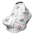 Personalized Baby Car Seat Cover with Name Stroller Canopy Custom Octopus Carseat Cover Newborn Baby Boy Girl Nursing Cover for Moms First Birthday Gift