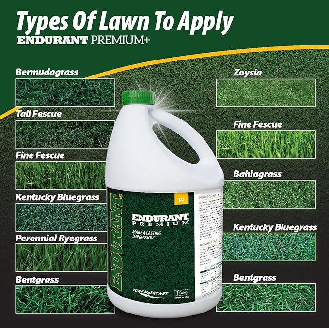 Endurant Turf Colorants - Premium Spray On Green Grass Paint For Lawns - Revives Dry, Patchy Yards - Versatile Grass Hue - Easy To Use, Concentrated Turf Grass Dye - Covers Approx 10,000 Sq Ft - 1 Gal