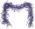 RECUTMS Artificial Hanging Plant 2Pcs 5.6Ft Fake Garland Plant Greenery Faux Ferns Leaves Ivy Garland for Home Indoor Outdoor Wedding Farmhouse Mantle Table Centerpiece Christmas Party Decor(Purple)