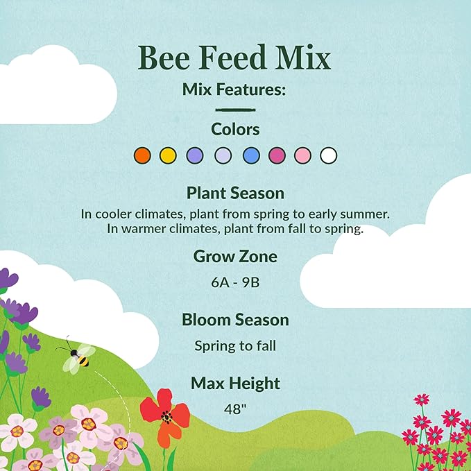 Ferry-Morse Bee Feed Mix Bulk Wildflower Seeds, 1lb