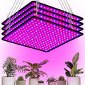 Liliful 4 Pcs Grow Lights Panel 200W Artificial Full Spectrum Grow Lamps with 225 LEDs for Indoor Outdoor Seedling Tent Flowe(Red, Blue)