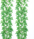 mizii 2 Strands Artificial Vines Nandina Garland 78" Fake Vine with Silk Green Leaves Faux Hanging Plants Greenery Decorations for Bedroom Table Centerpieces Wall Party Wedding Room Decor (Nandina)