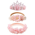 Flower Headband for Baby Girl Elastic Baby Floral Headbands Crown Hairbands Hair Accessories for Kids (090, stretchy size)