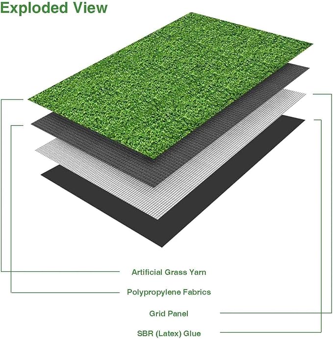 LITA Realistic Artificial Grass Turf Lawn Customized Size 1 x 42 Feet, 1.38" Indoor Outdoor Garden Lawn Landscape Synthetic Grass Mat Fake Grass Rug