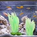 Kaiyuan Dynasty 2pc Artificial Fish Tank Plants Aquarium Decoration Plants Silicone Glowing Kelp Ornament Fish Tank Decor Aquarium Plant Aquatic Water Grass,7inch,Green
