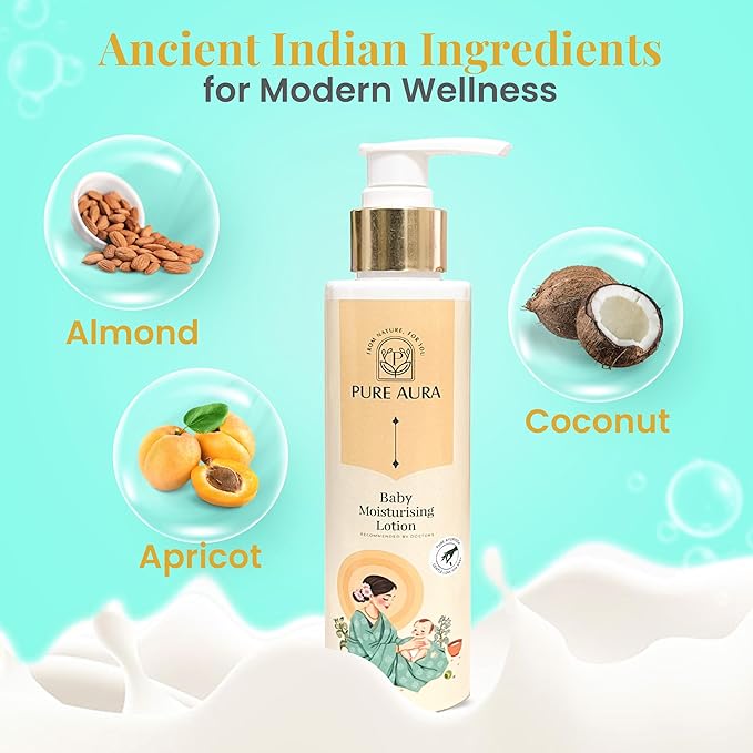 Baby's Summer Protection Bundle, Ayurvedic Sunscreen, Cooling Mist & Moisturizing Lotion, Natural Sun Safety & Hydration for Newborns & Toddlers, Paraben-Free