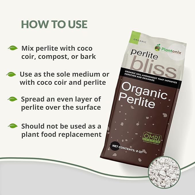Perlite Bliss + Char Bliss + Worm Bliss - Organic Perlite for Plants - Worm Castings Garden Fertilizer - Biochar Horticultural Charcoal - 100% Organic Soil Amendments - Garden Soil & Potting Soil Mix
