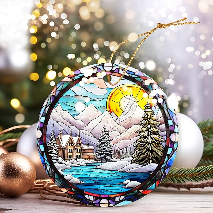 Christmas Ornament, Winter Sunrise Ornament, Christmas Decoration, Heirloom Keepsake, Holiday Ornaments 2023, Xmas Gift Exchange, Gift Idea, Christmas Tree Ornament