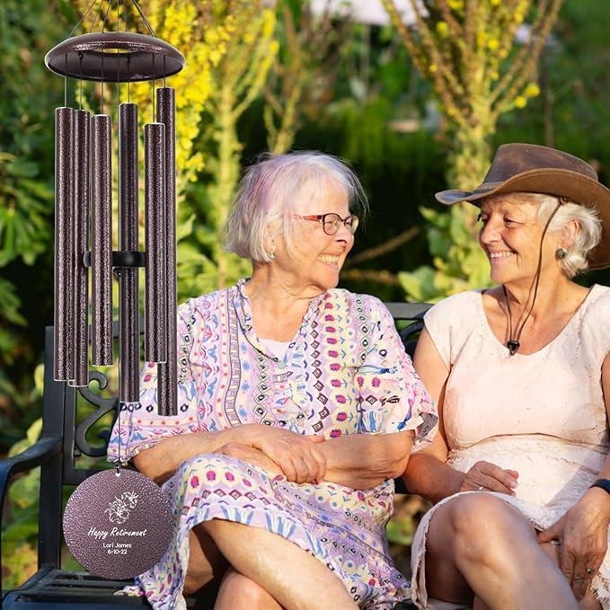 Personalized Retirement Wind Chimes, Retirement Gifts 2024, Retirement Gift for Women, Wind Chime Outdoor, Retirement Gifts for Teacher, Coworkers,Nurse(36 inch