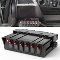 Nilight - 6 Gang Rocker Switch Box SPST Toggle Switch Panel 12V 24V 20A Switch Panel 60Amp Max for Automotive Cars Vehicles Boats RVs Campers SUVs